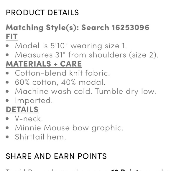 NWT Torrid Sleep Top - Disney Minnie Mouse Bow Black - Picture 6 of 11